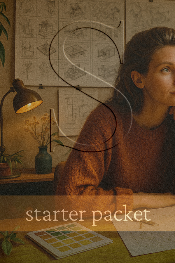 Frau Brand Designer im kreativen Studio – Starter-Paket für Brand Design für Gründer:innen
